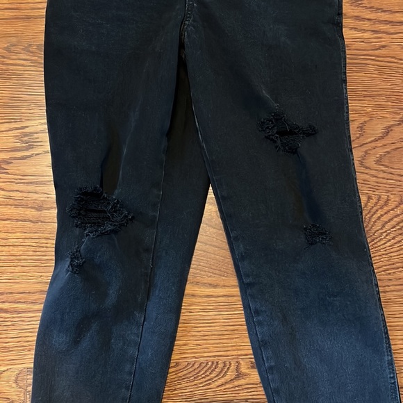 OG Straight Black-Wash Ripped Jean Overalls - Picture 6 of 7